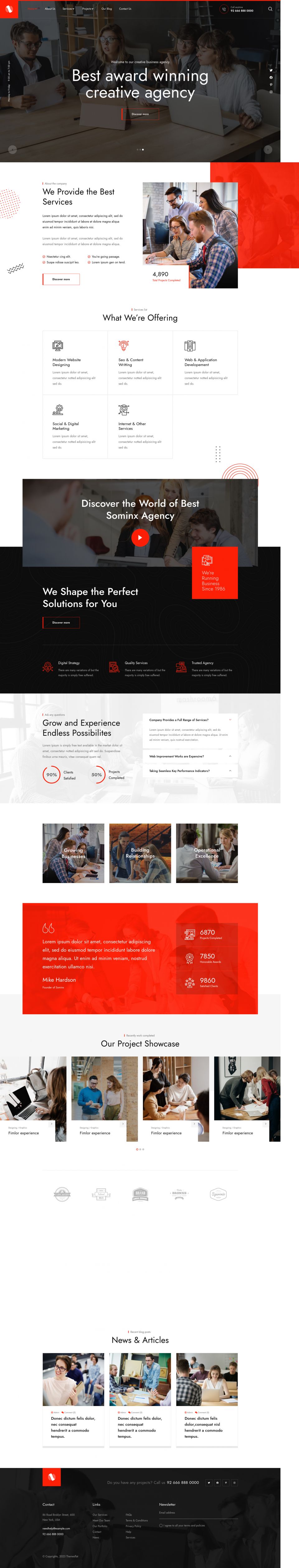 WordPress template ThemeForest Sominx