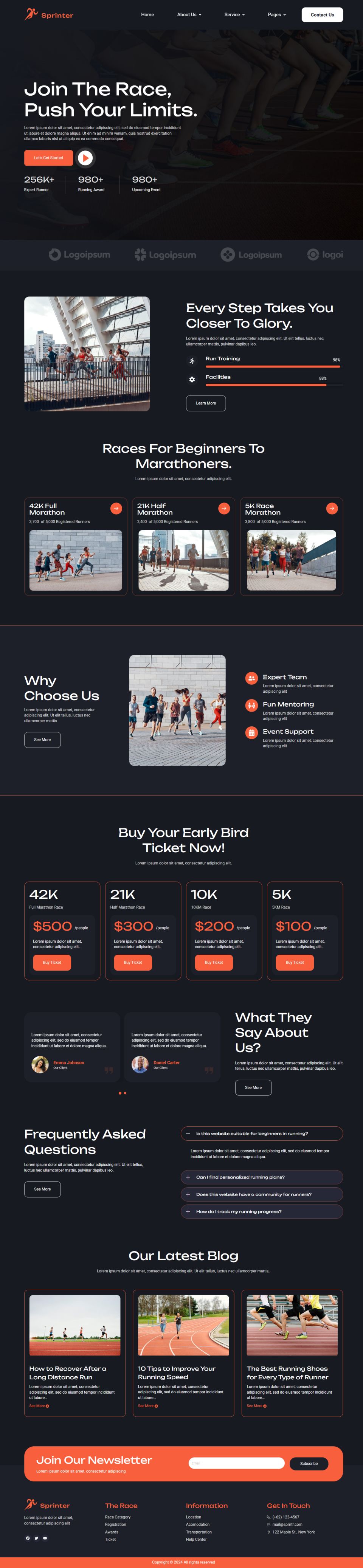WordPress template ThemeForest Sprinter
