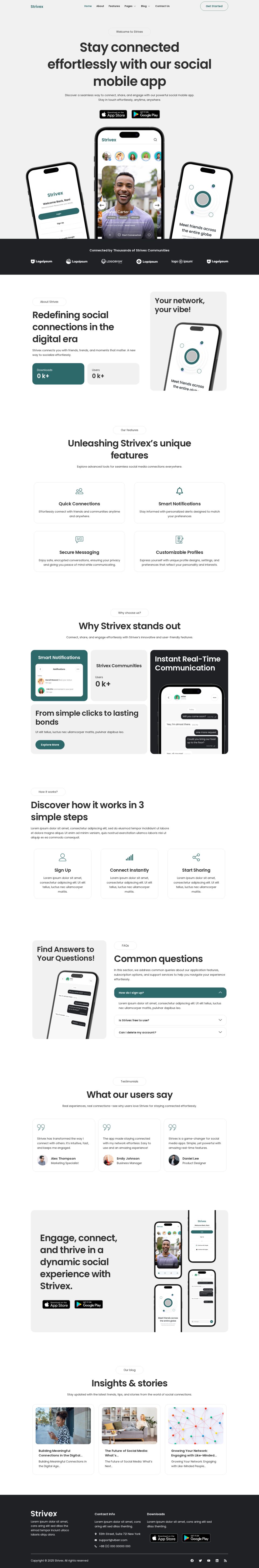 WordPress template ThemeForest Strivex