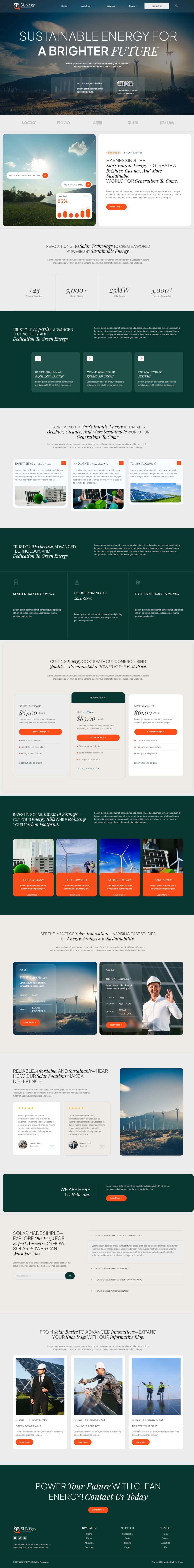 WordPress template ThemeForest Sunergy