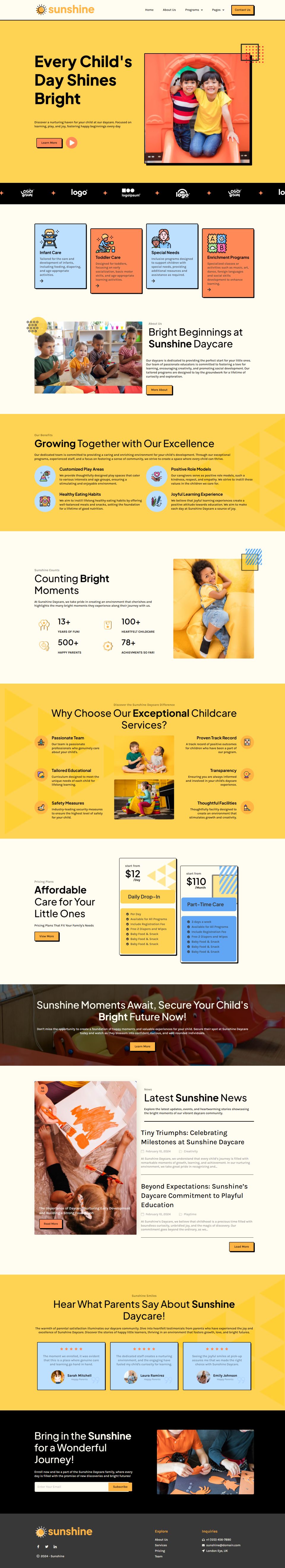 WordPress template ThemeForest Sunshine