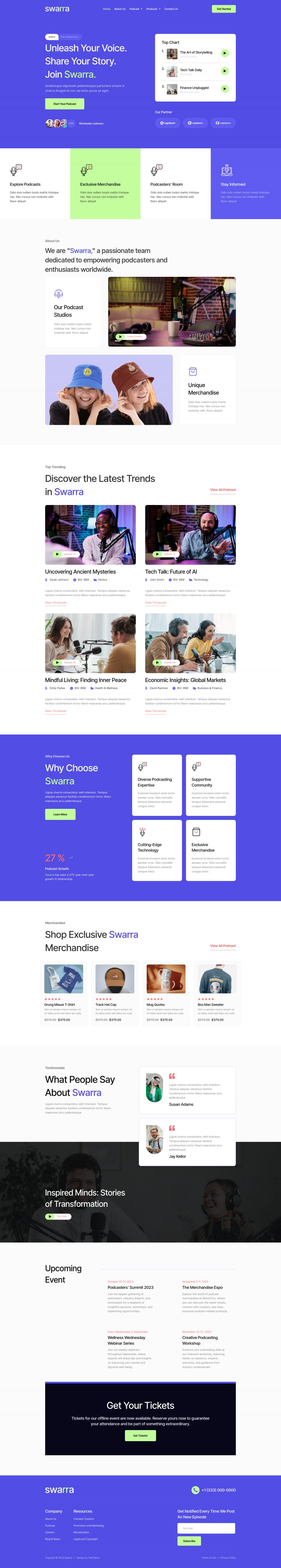 WordPress template ThemeForest Swarra
