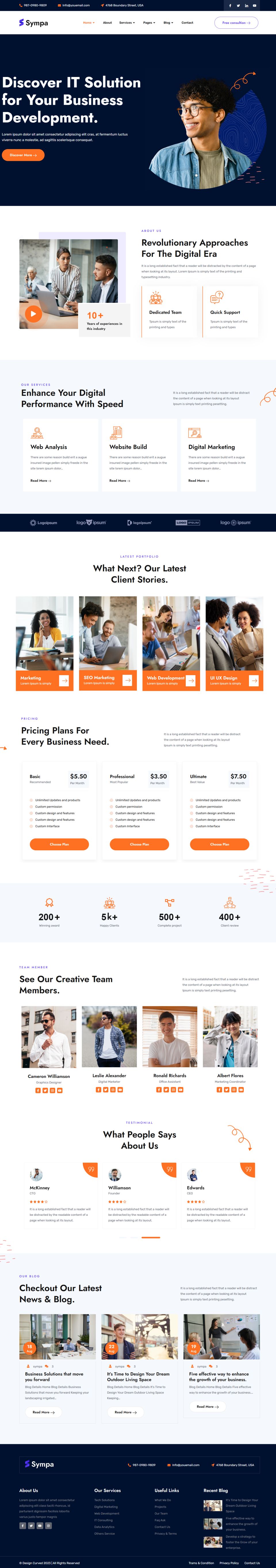 WordPress template ThemeForest Sympa