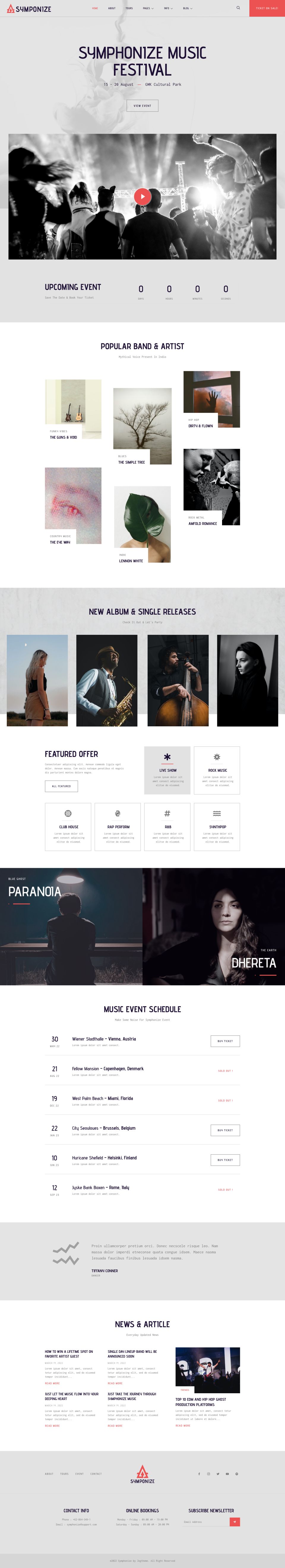 WordPress template ThemeForest Symphonize