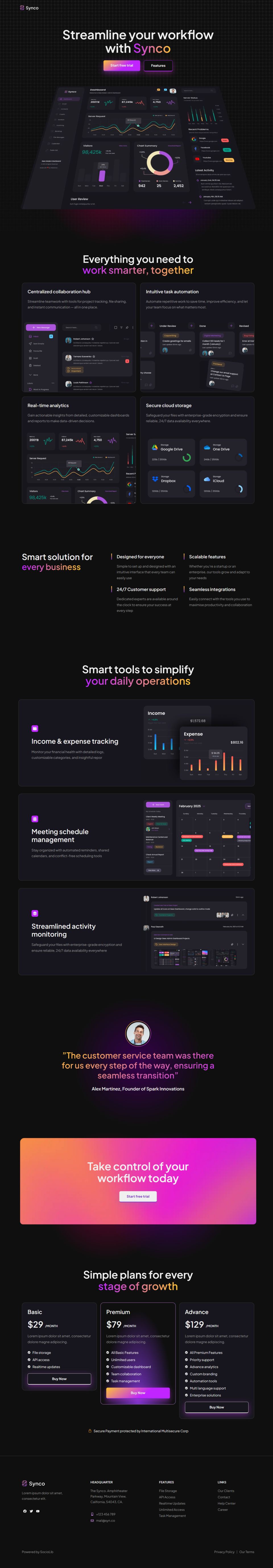 WordPress template ThemeForest Synco