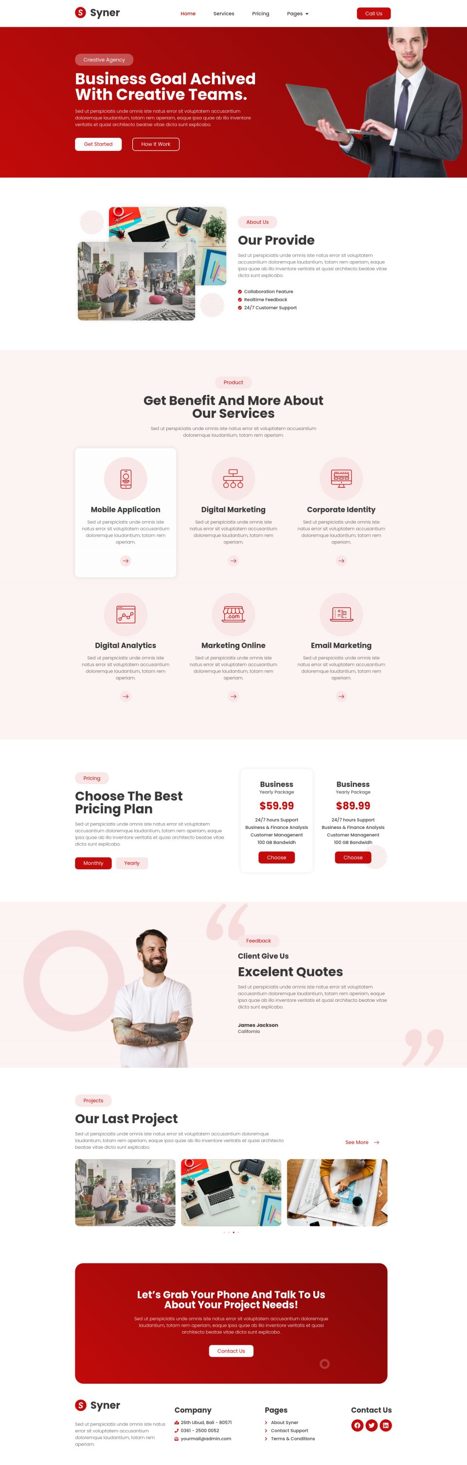 WordPress template ThemeForest Syner