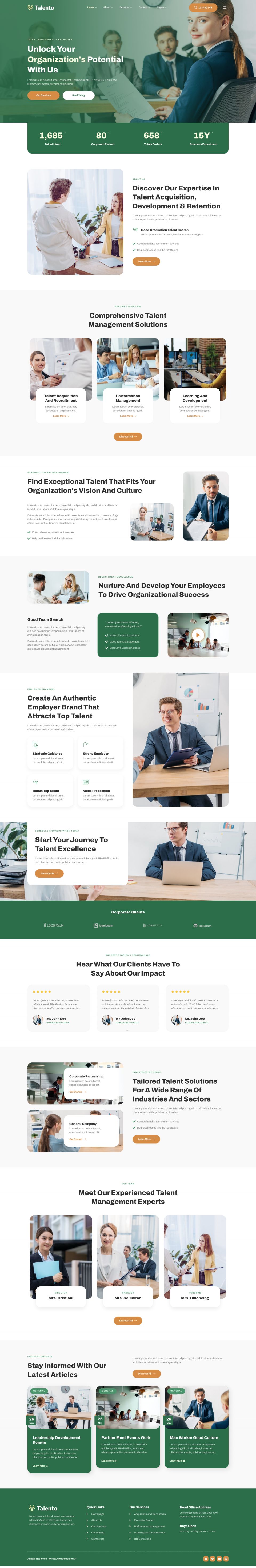 WordPress template ThemeForest Talento