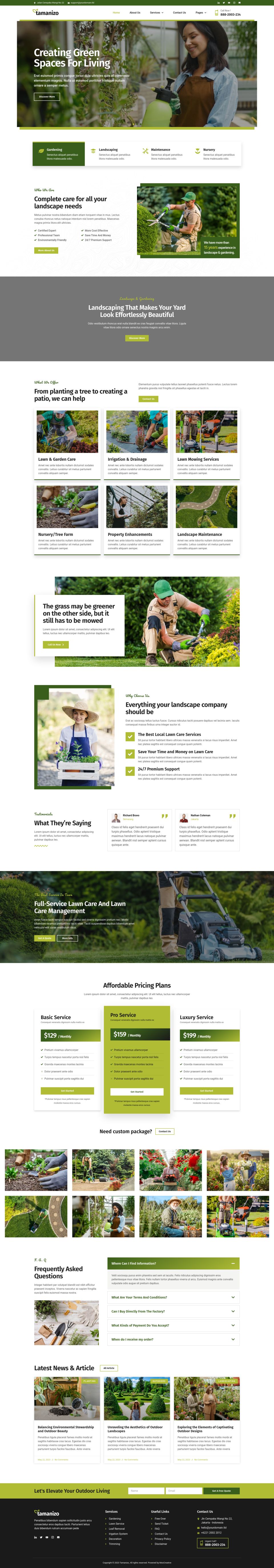 WordPress template ThemeForest Tamanizo