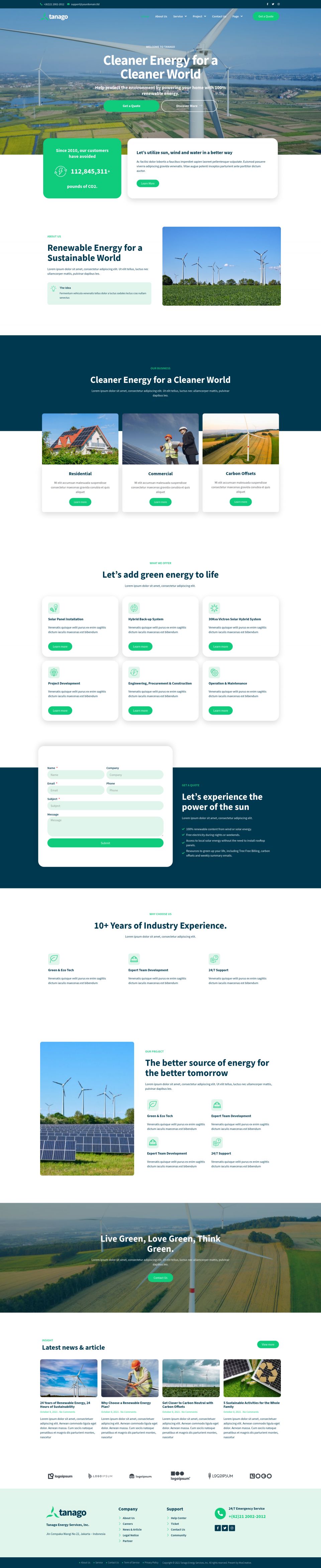 WordPress template ThemeForest Tanago