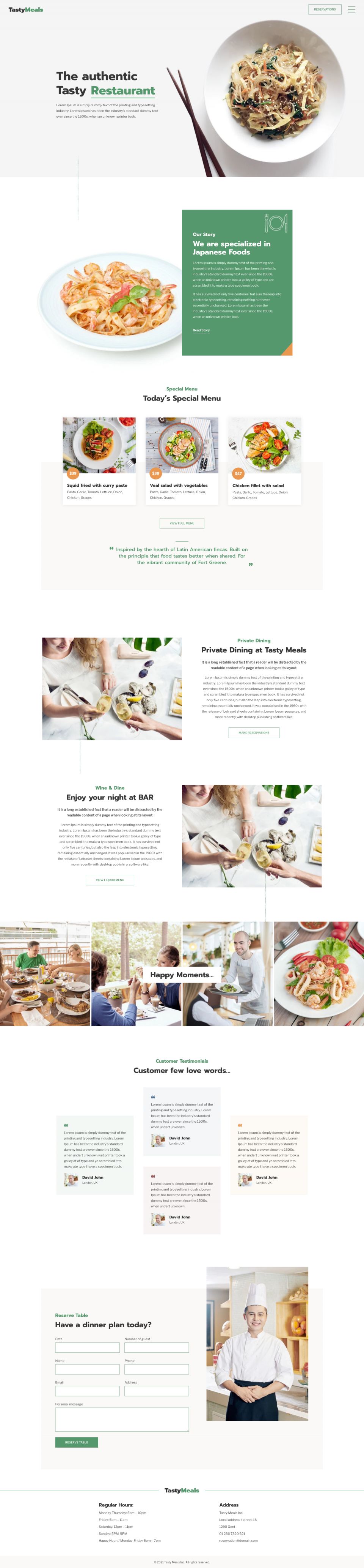 WordPress template ThemeForest TastyMeals