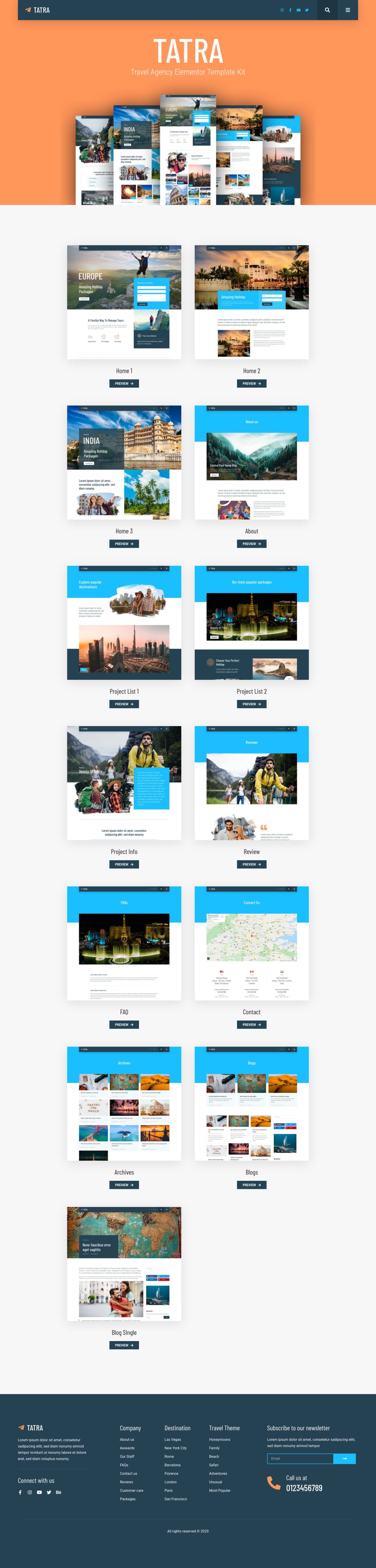 WordPress template ThemeForest Tatra