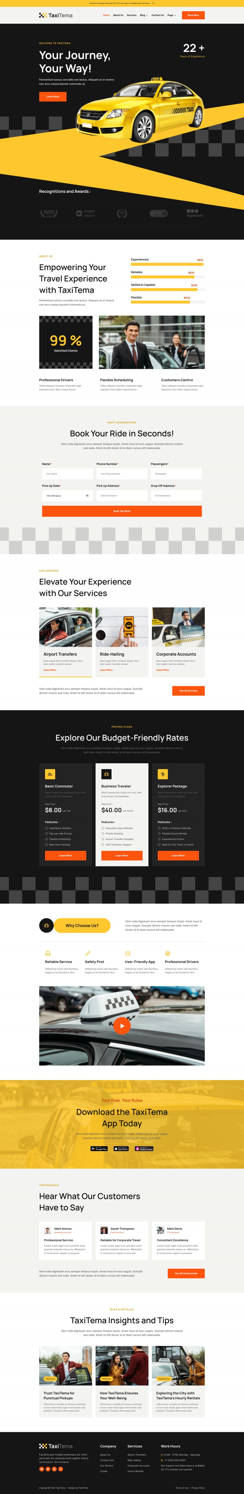 WordPress template ThemeForest Taxitema