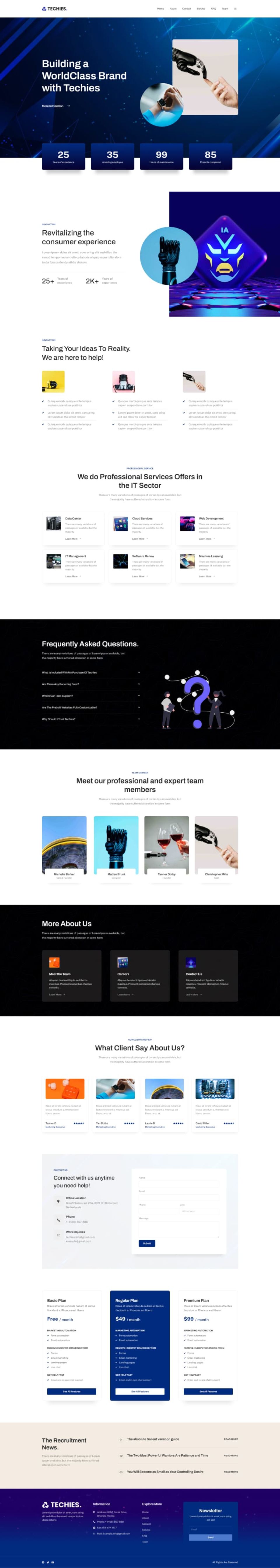 WordPress template ThemeForest Techies