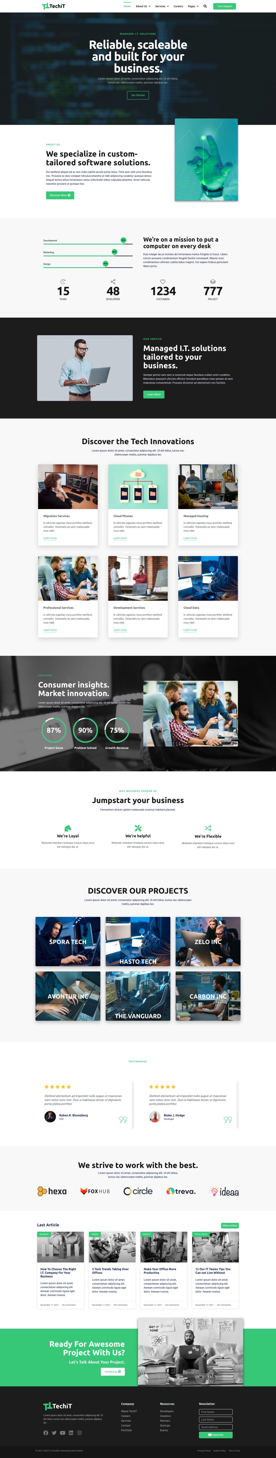 WordPress template ThemeForest TechIT