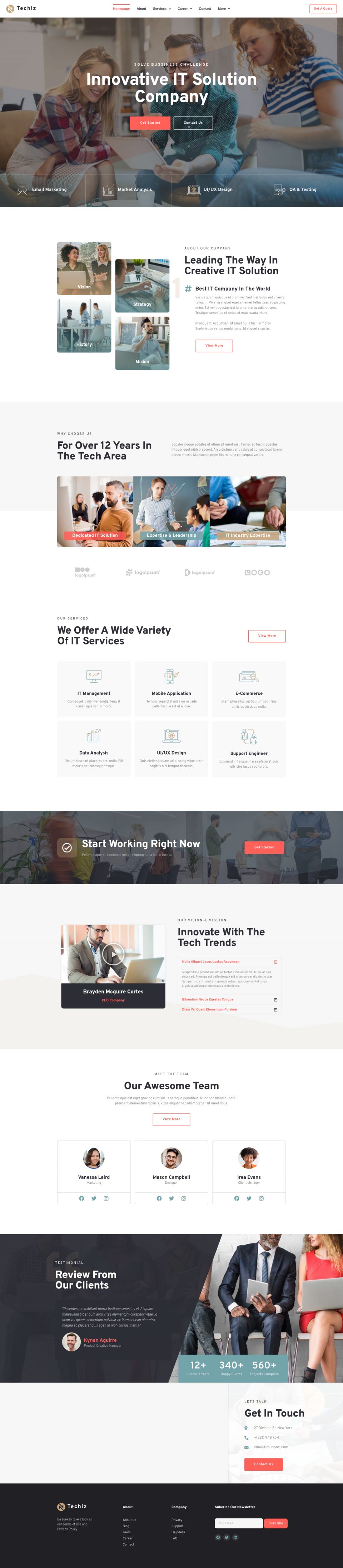 WordPress template ThemeForest Techiz