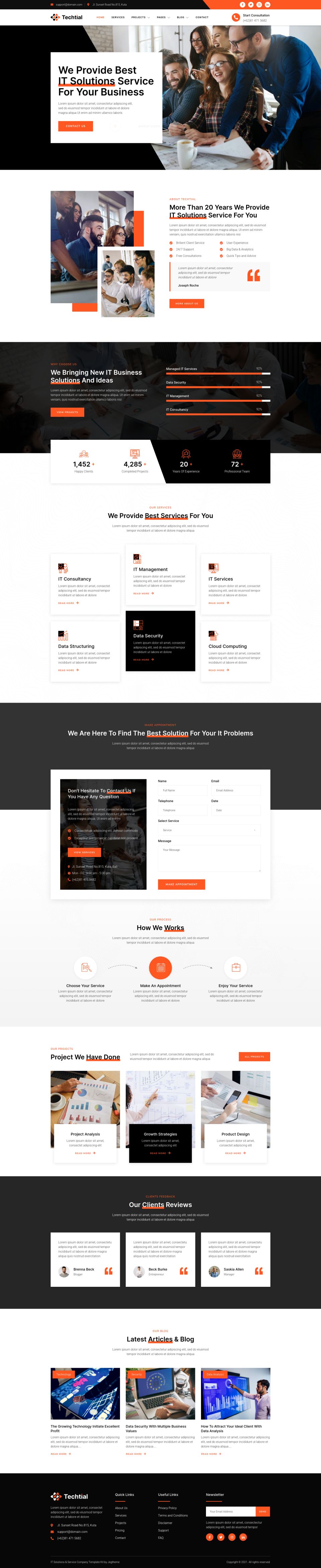 WordPress template ThemeForest Techtial