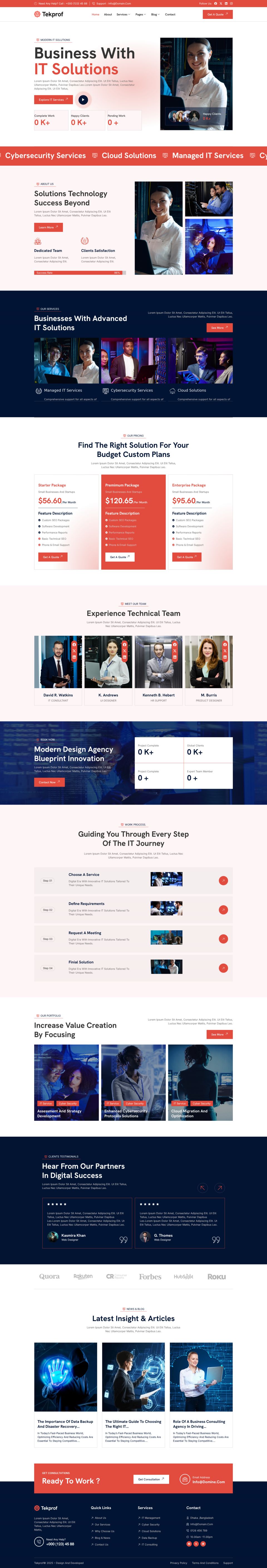 WordPress template ThemeForest Tekprof