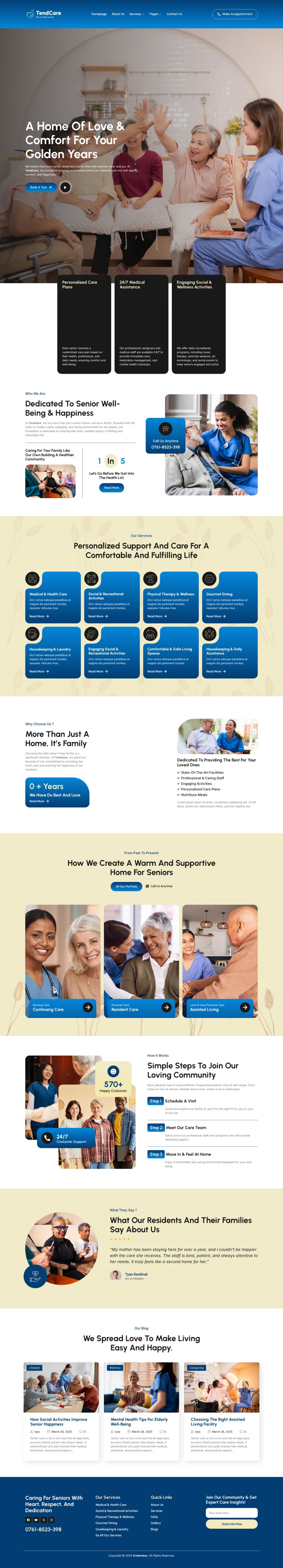 WordPress template ThemeForest TendCare