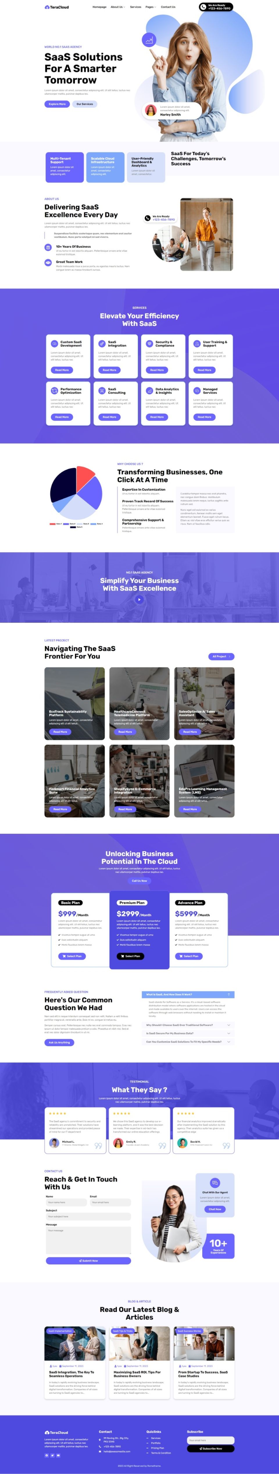 WordPress template ThemeForest Teracloud