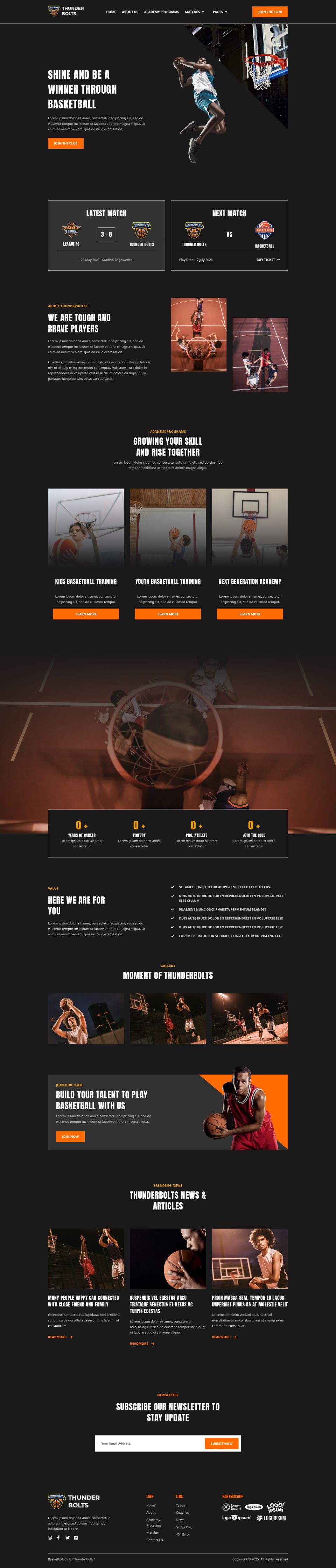 WordPress template ThemeForest Thunderbolts
