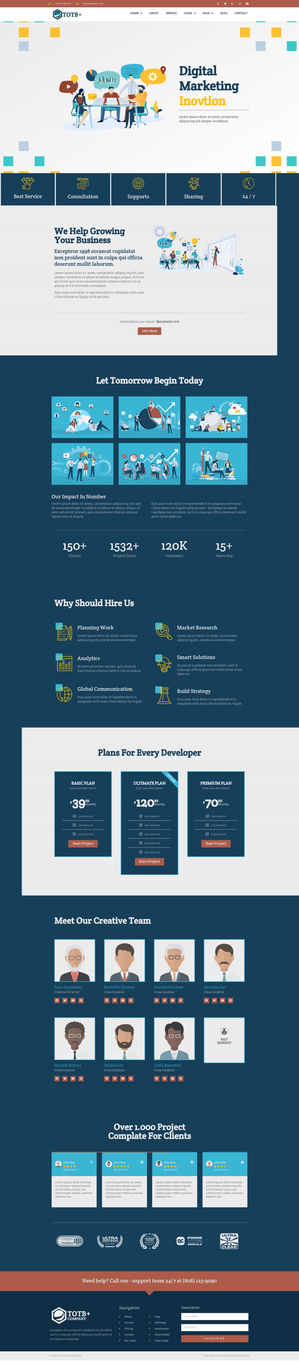 WordPress template ThemeForest TOTB