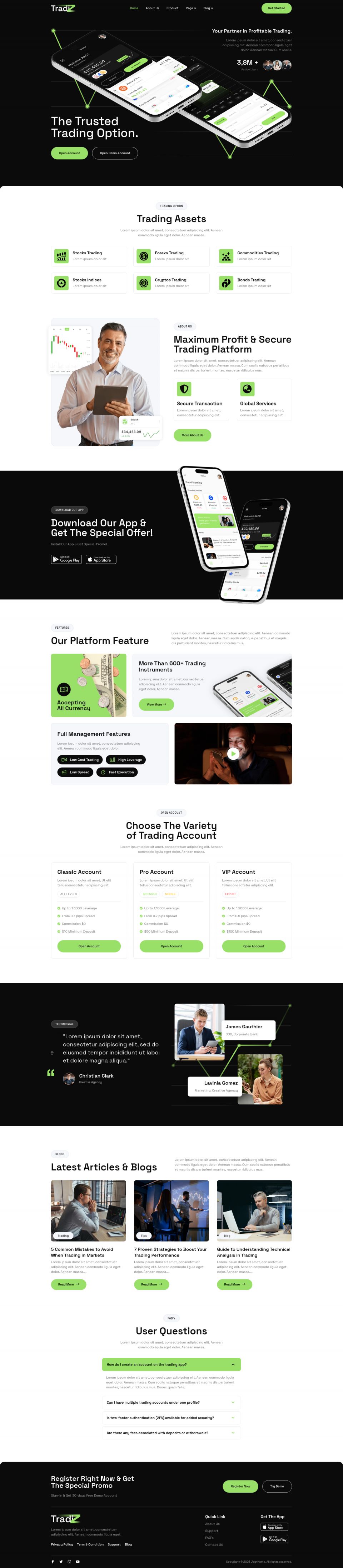 WordPress template ThemeForest Tradiz