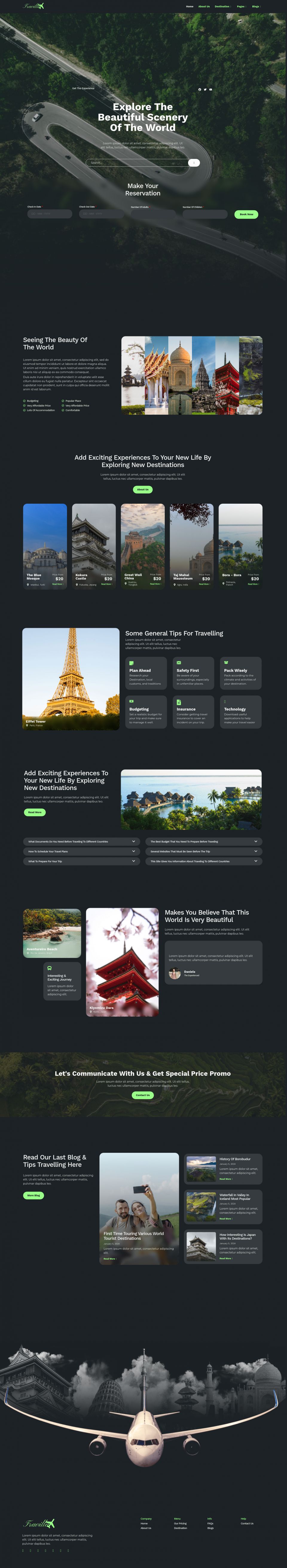 WordPress template ThemeForest Travilla