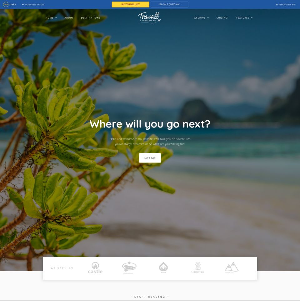 WordPress template ThemeForest Trawell