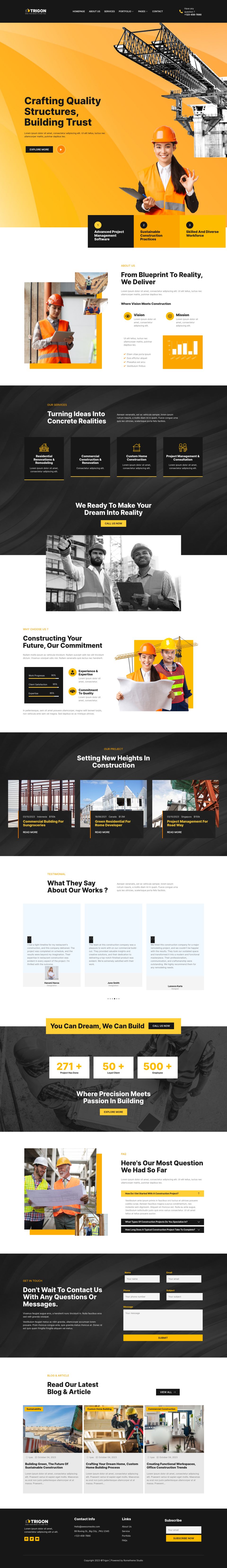 WordPress template ThemeForest Trigon