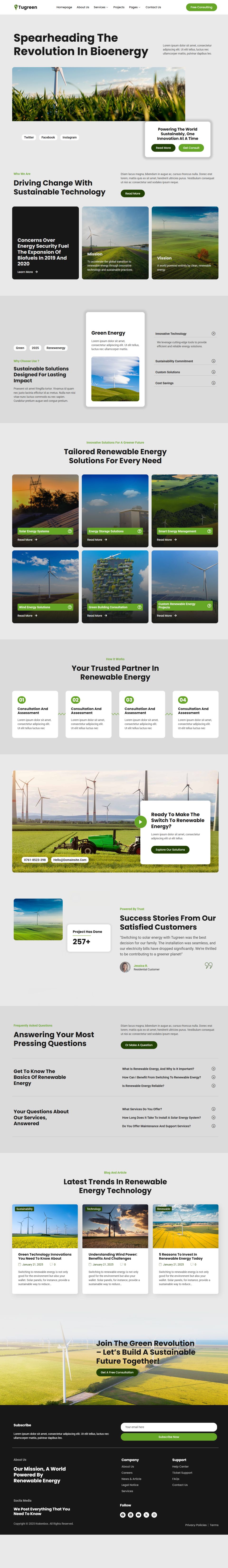 WordPress template ThemeForest Tugreen