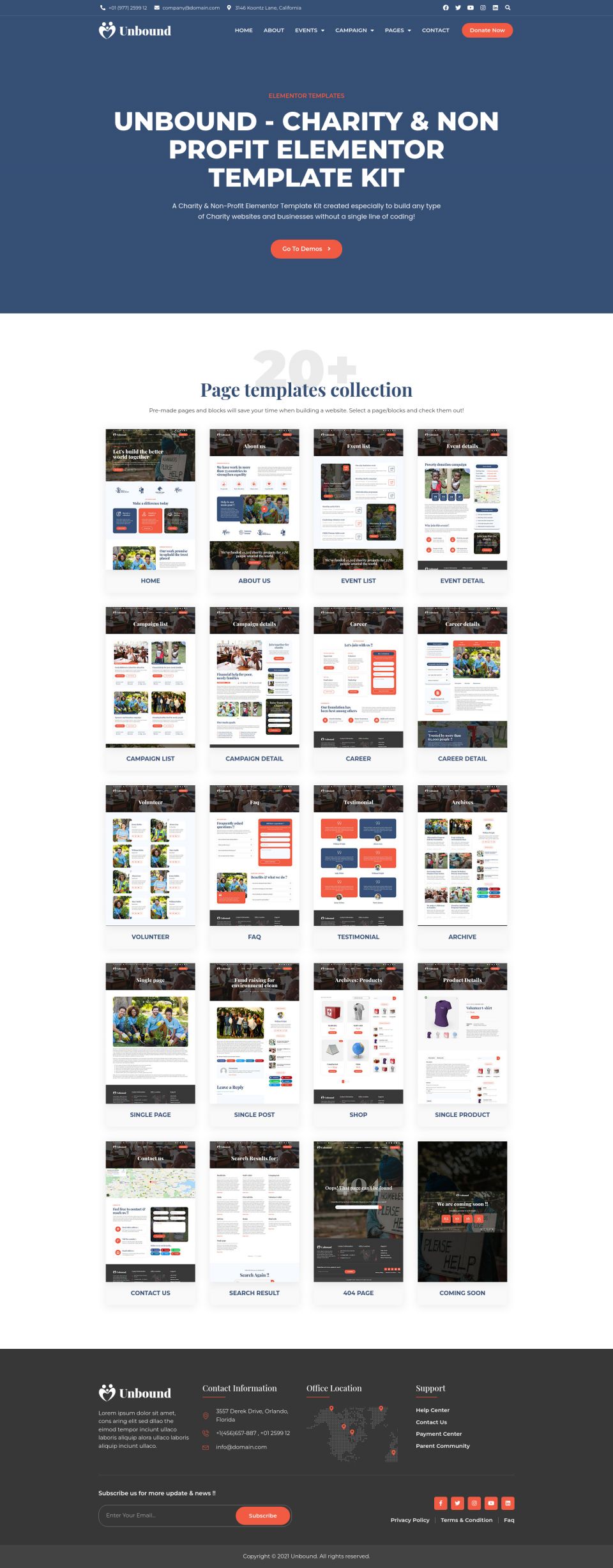 WordPress template ThemeForest Unbound