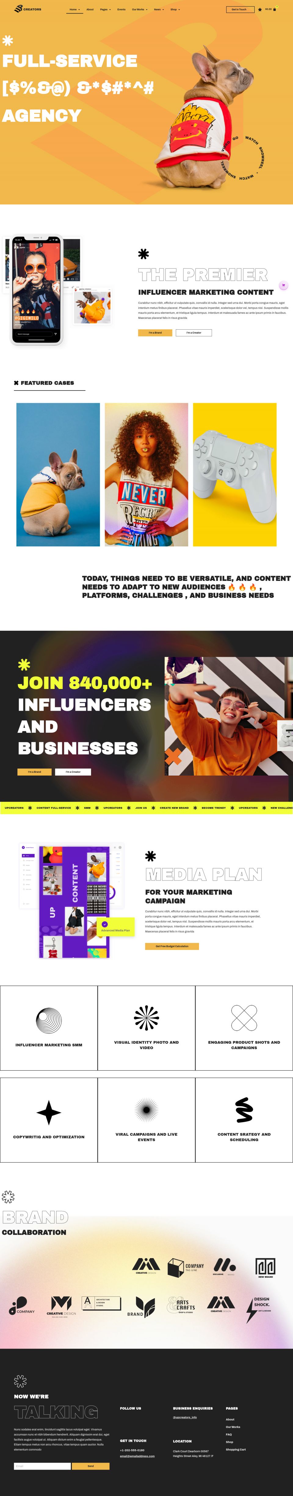 WordPress template ThemeForest UpCreators