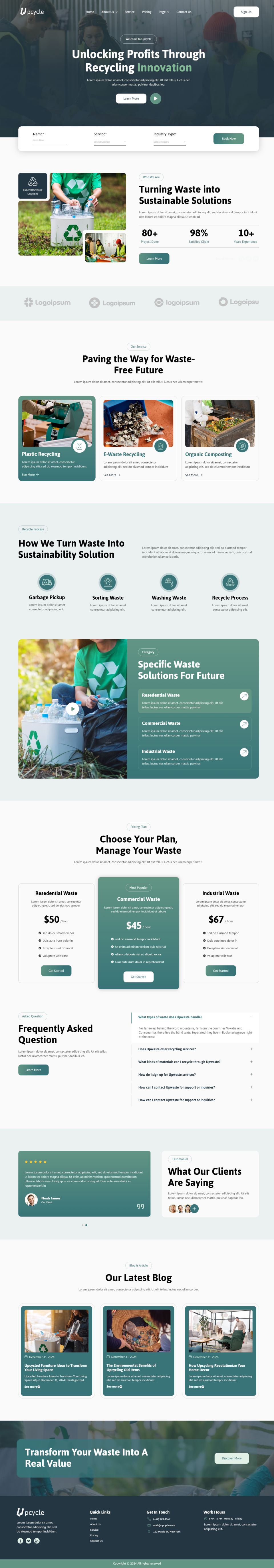 WordPress template ThemeForest Upcycle