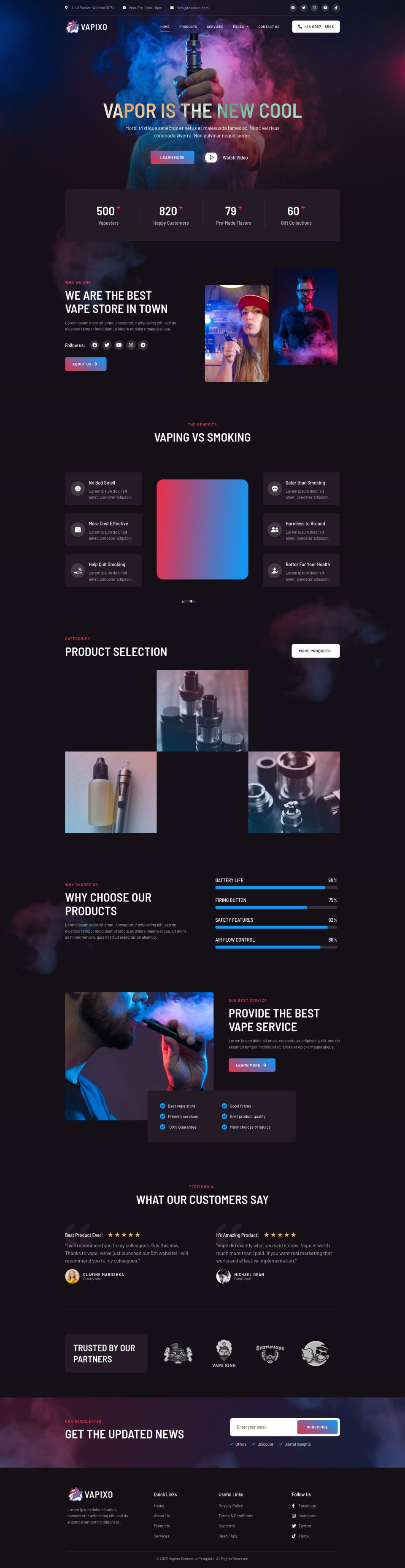 WordPress template ThemeForest Vapixo