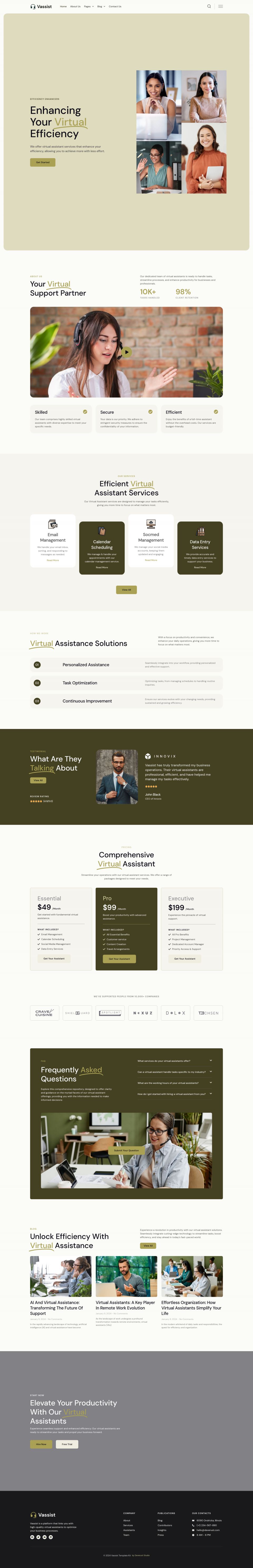 WordPress template ThemeForest Vassist