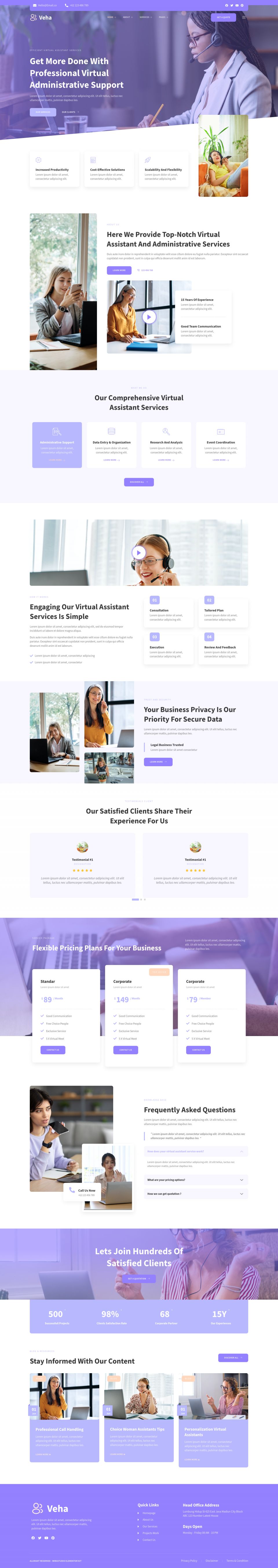 WordPress template ThemeForest Veha