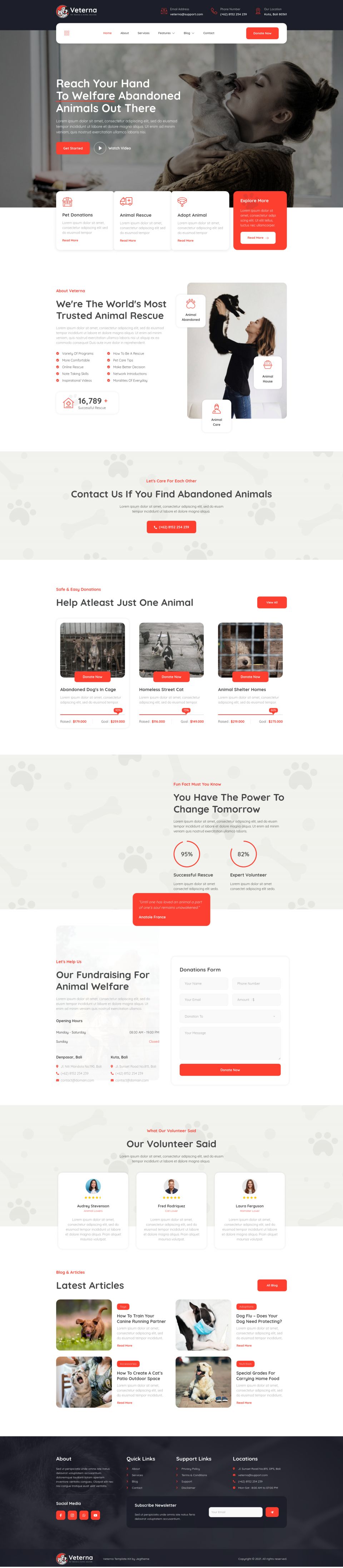 WordPress template ThemeForest Veterna