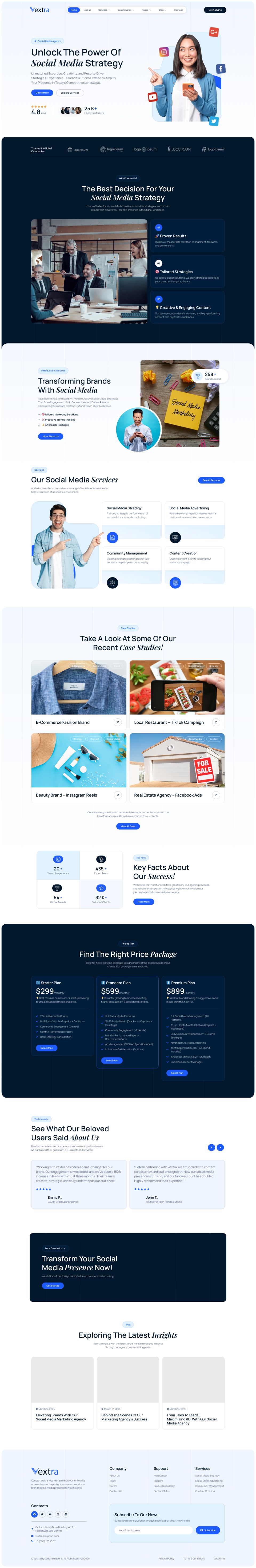 WordPress template ThemeForest Vextra