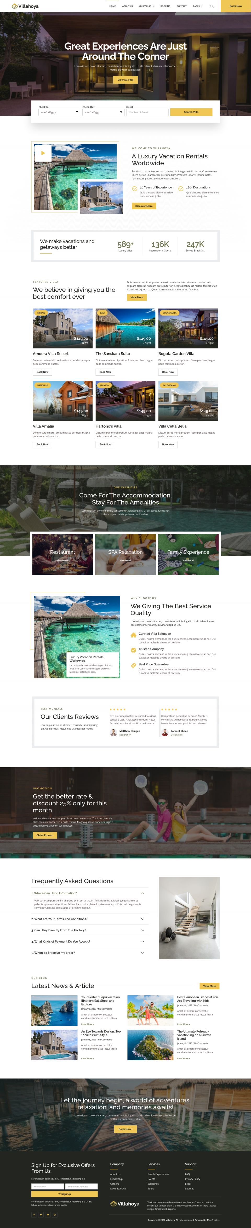Template ThemeForest Villahoya WordPress template ThemeForest Villahoya