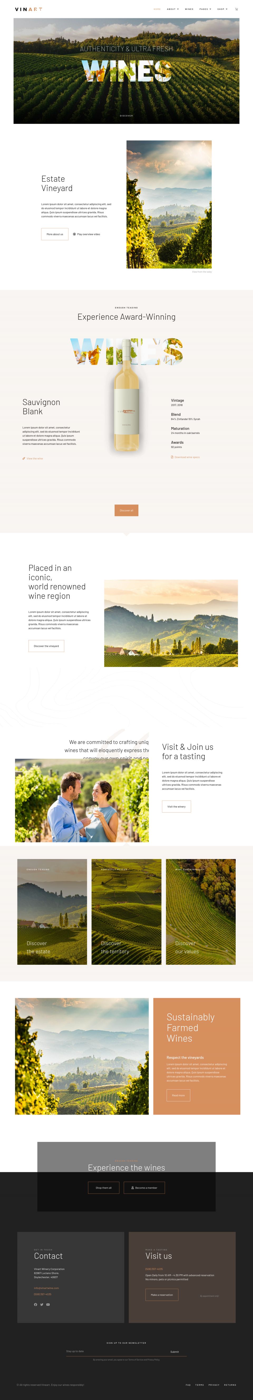 WordPress template ThemeForest Vinart