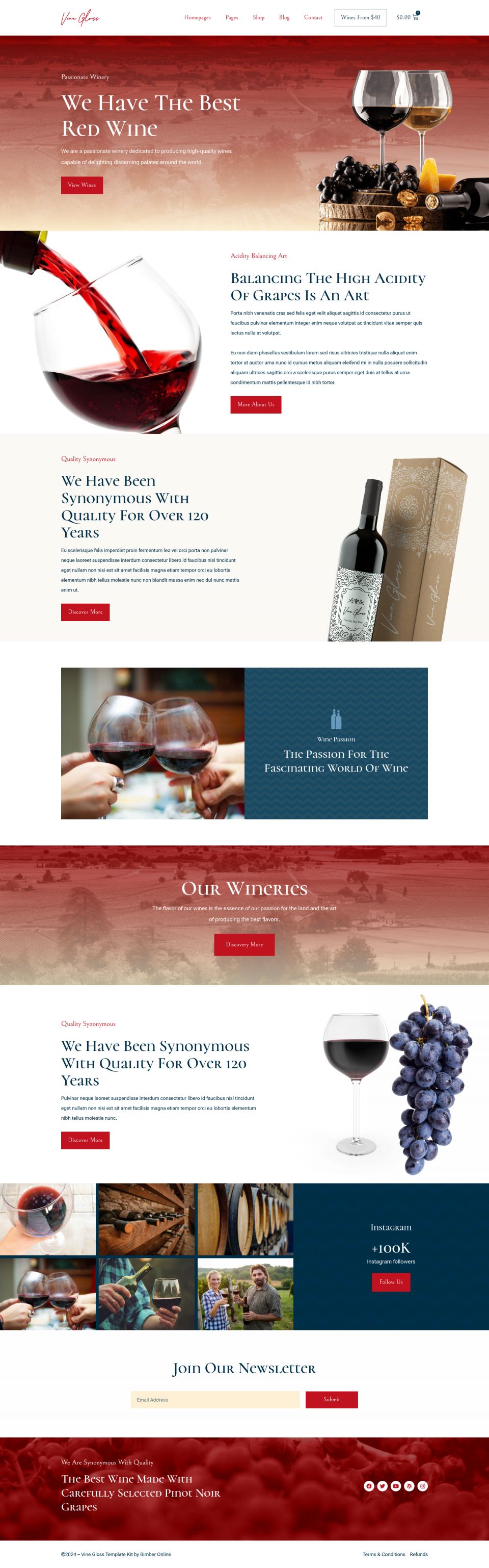 WordPress template ThemeForest Vine Gloss