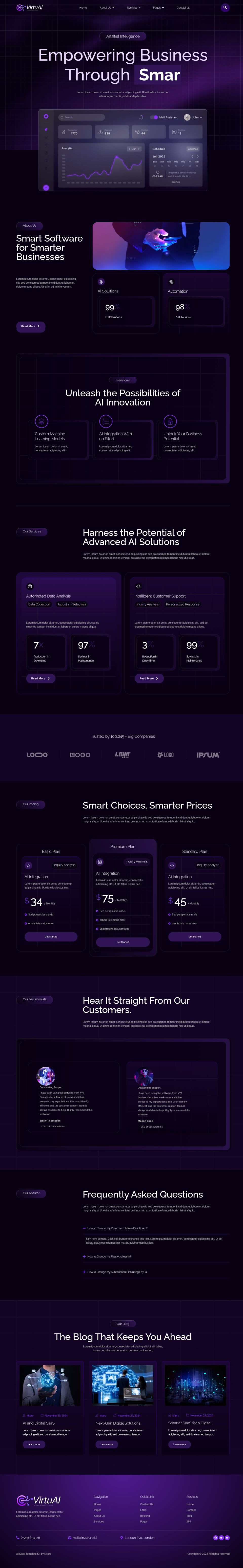 WordPress template ThemeForest VirtuAI