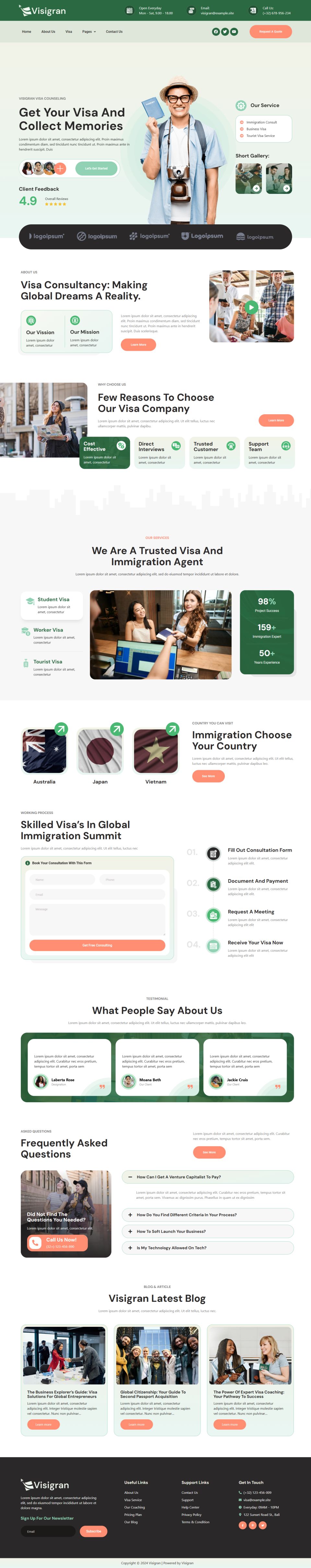 WordPress template ThemeForest Visigran