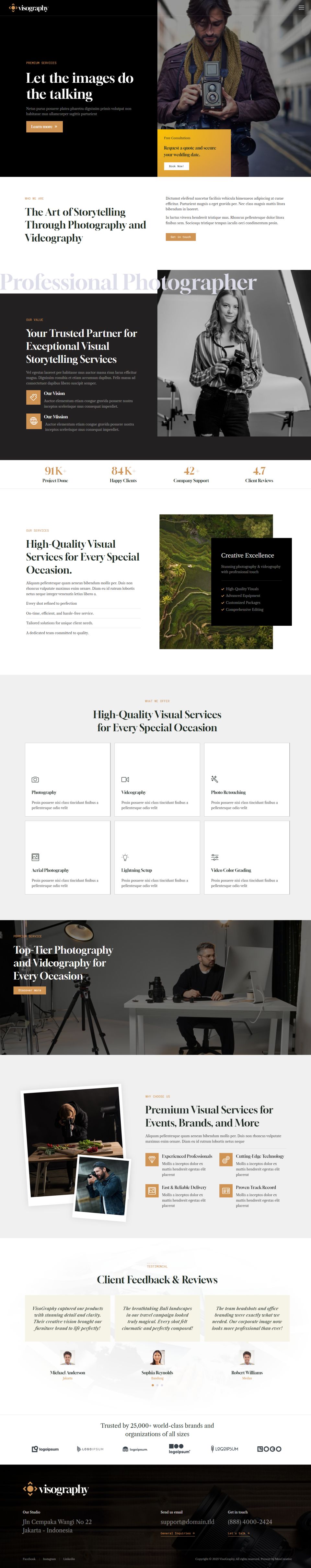 WordPress template ThemeForest Visography