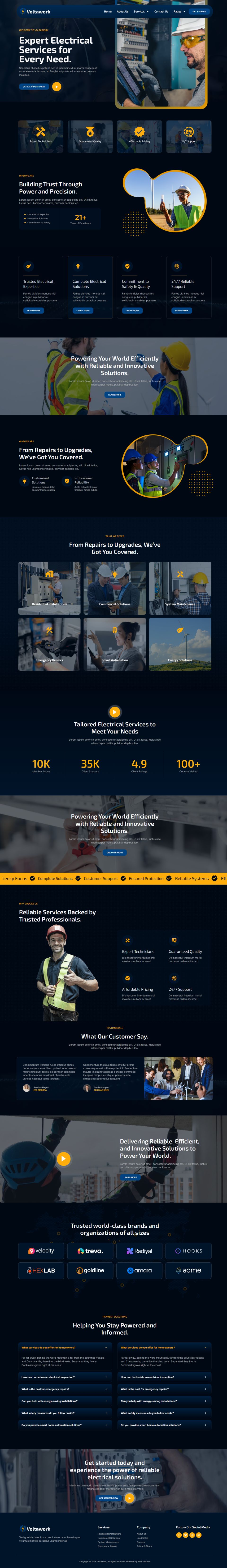 WordPress template ThemeForest VoltaWork