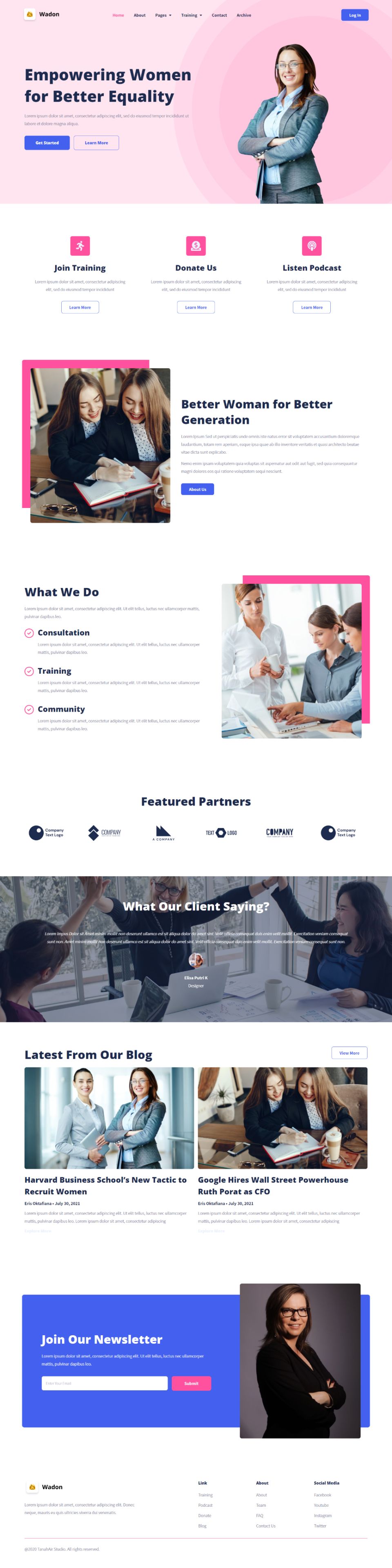 WordPress template ThemeForest Wadon