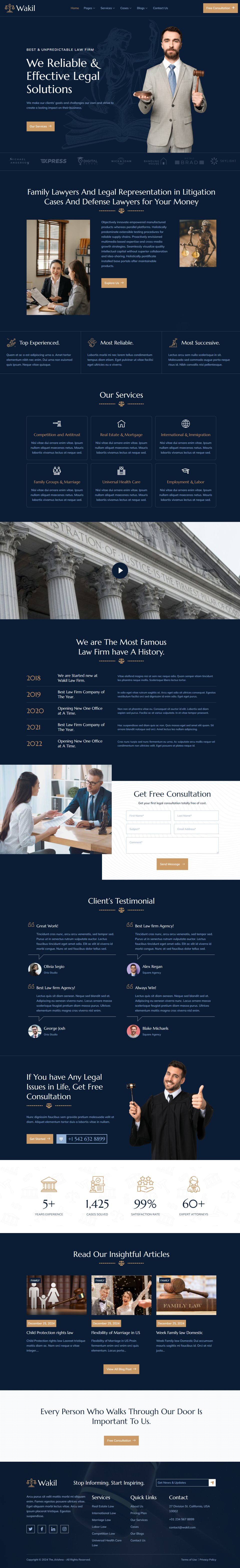 WordPress template ThemeForest Wakil