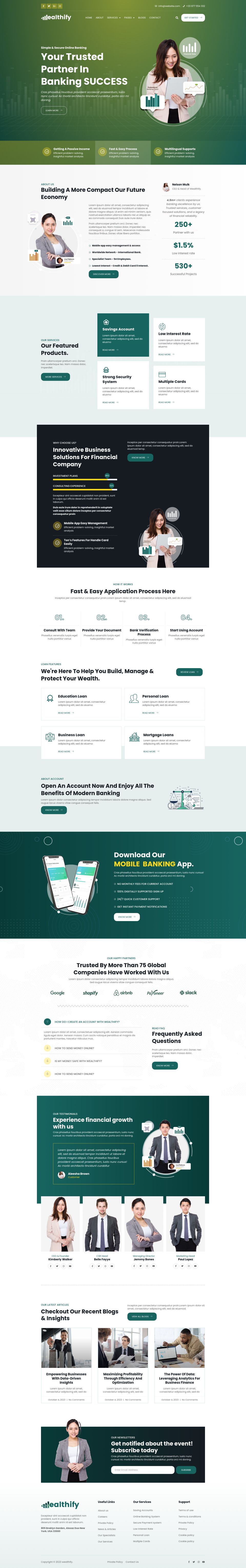 WordPress template ThemeForest Wealthify