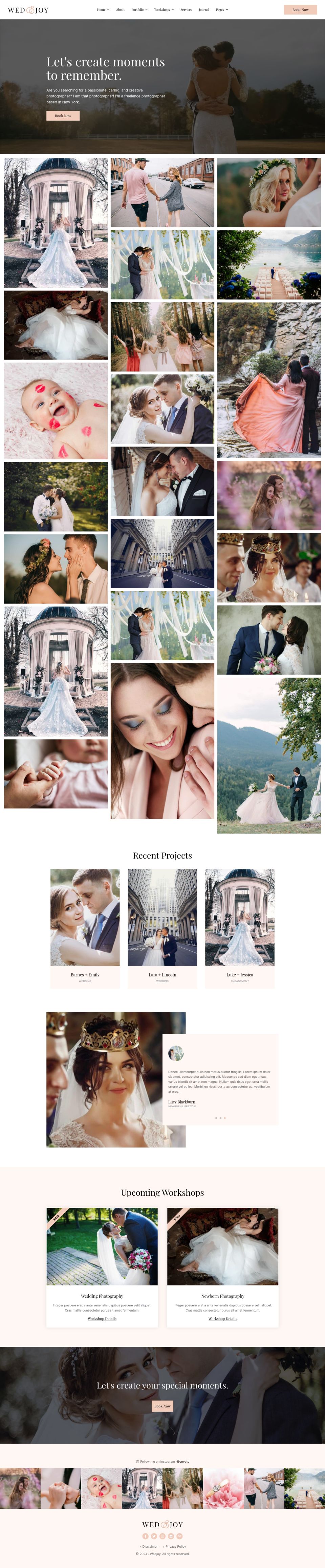 WordPress template ThemeForest Wedjoy