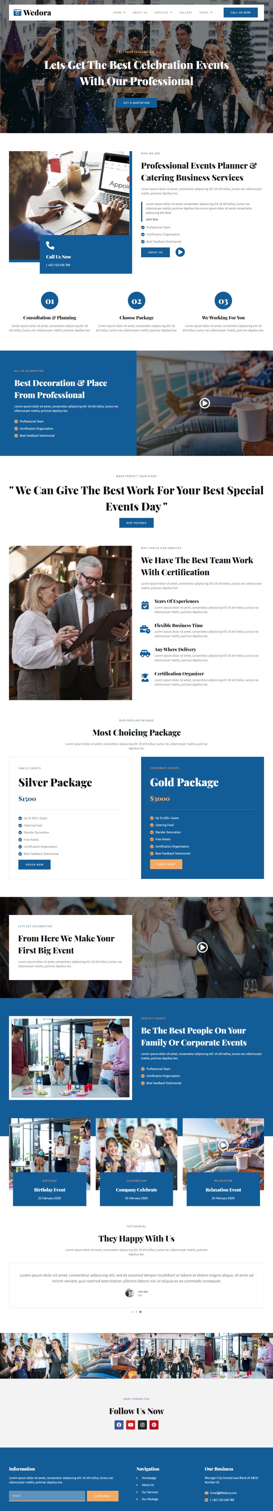WordPress template ThemeForest Wedora